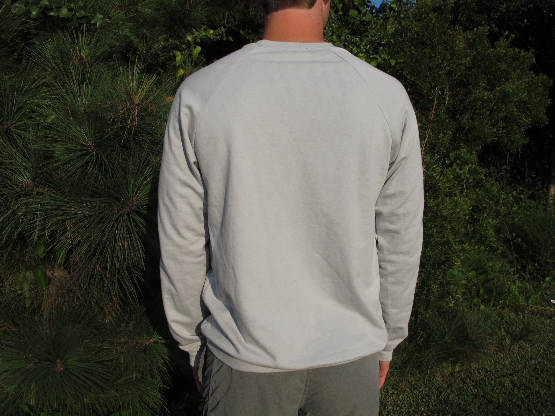 Eco-friendly gray crewneck sweater by Breath, featuring 100% organic cotton. Made in the USA for a comfortable, versatile fit.